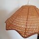 Pendant light in wicker, seventies