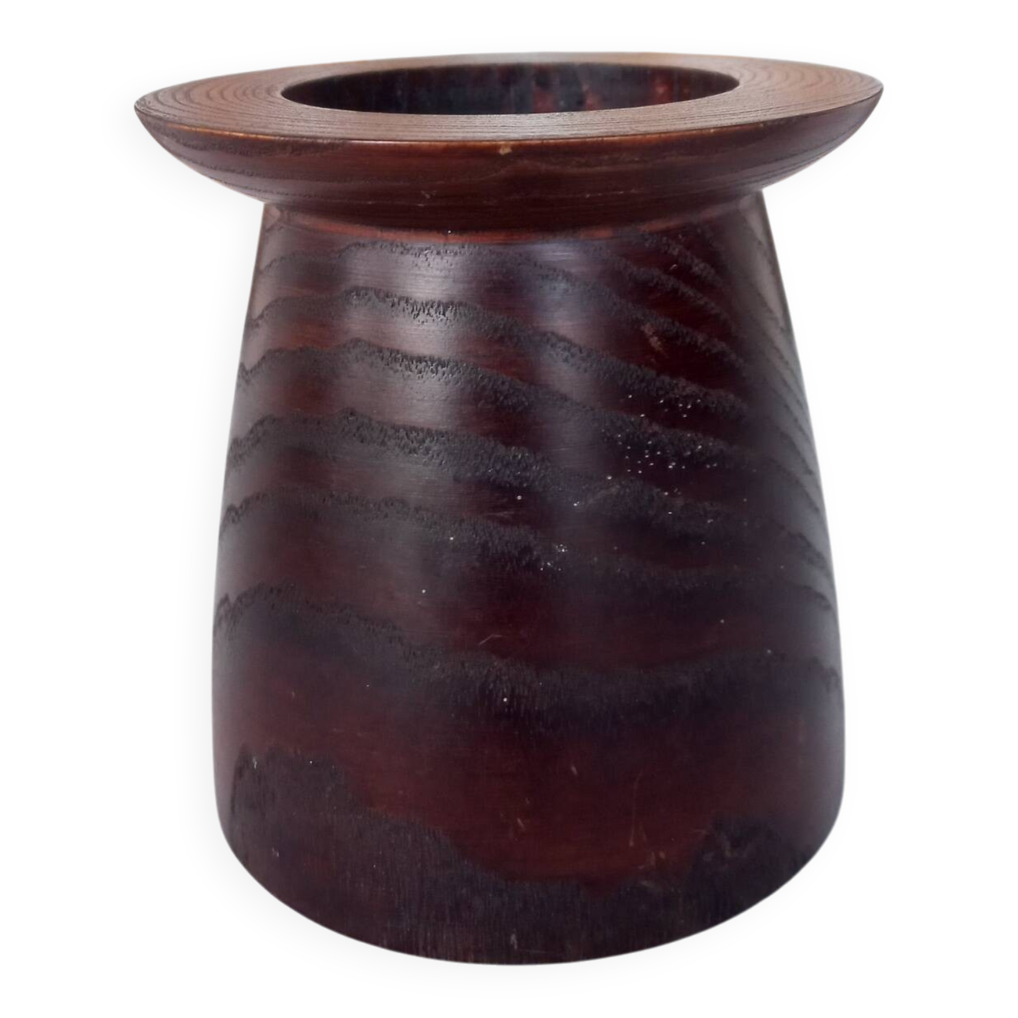 Cylinder candlestick in solid wenge wood