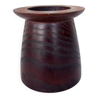 Cylinder candlestick in solid wenge wood