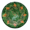Decorative green bird terracotta plate / Ubeda dish