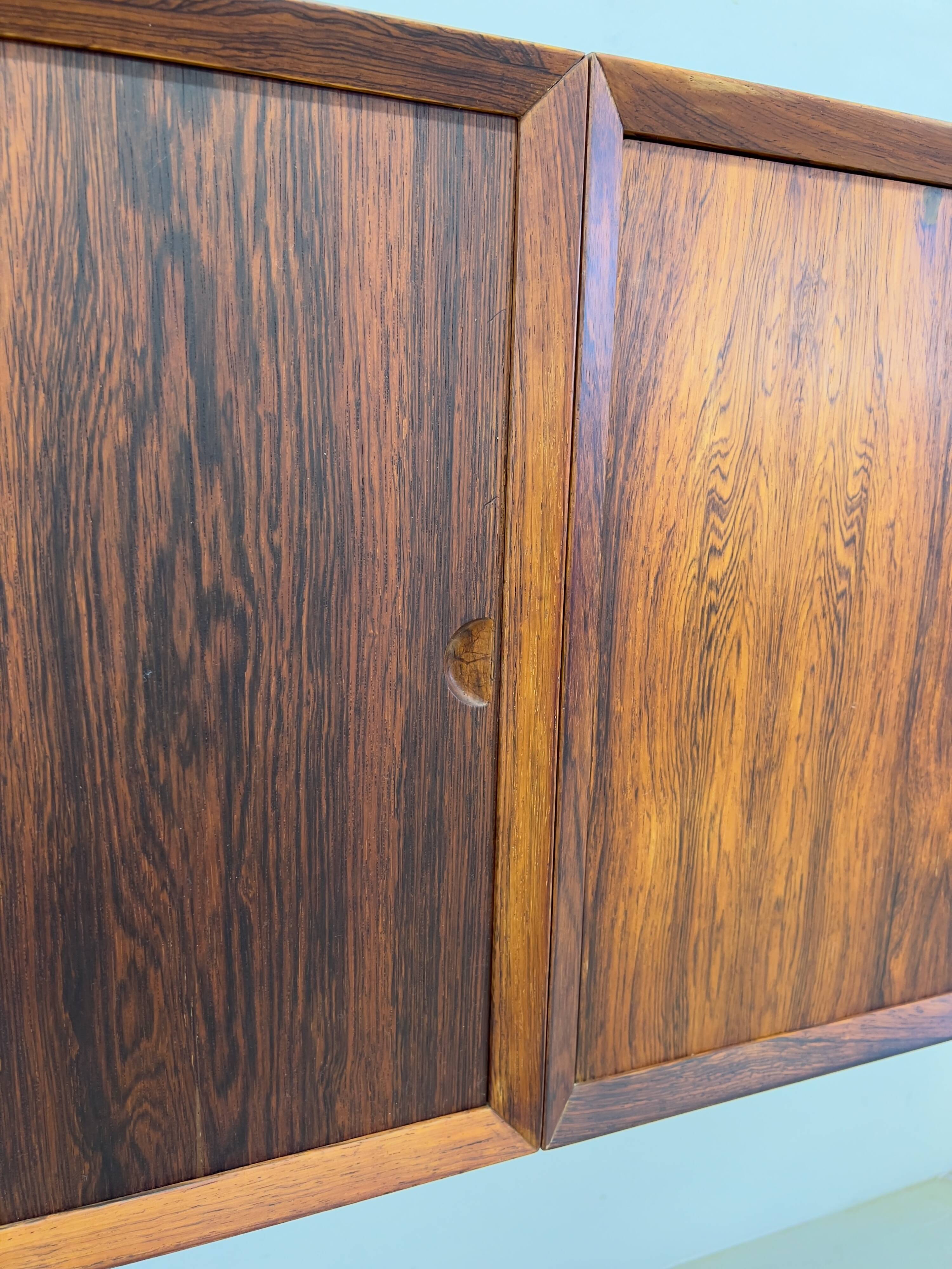 Poul Cadovius Royal System Rosewood Wall Mounted Sideboard 5