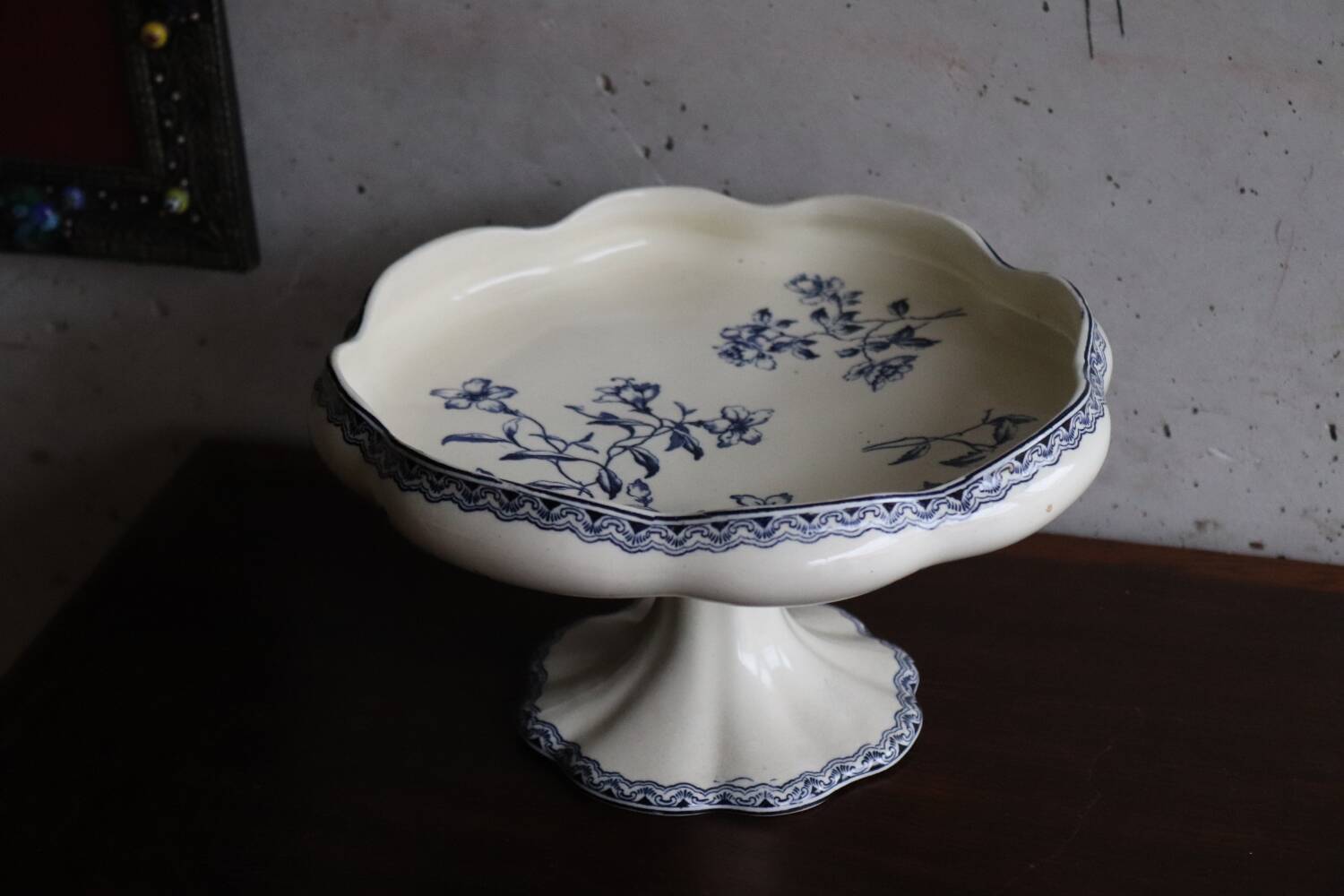 Iron earth compote bowl