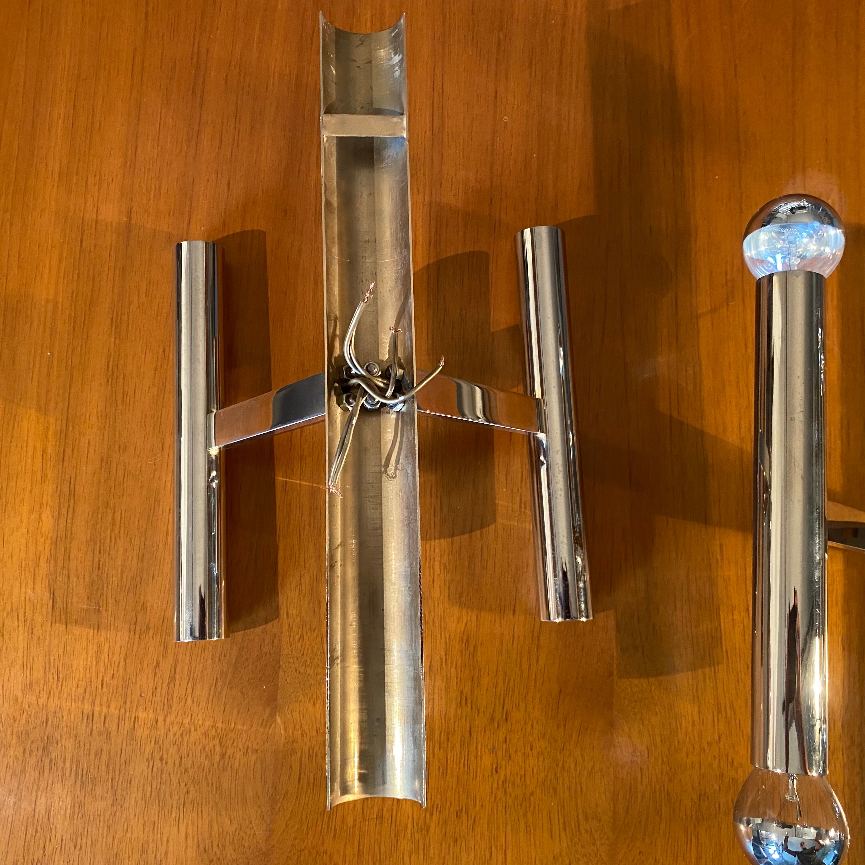 Pair of wall lamps 6 fires from Sciolari 1970