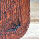 Antique stool in turned and carved solid wood