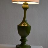 Vintage olive green lamp base circa 1970