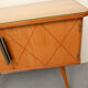 Commode des années 1950 en frêne avec incrustations