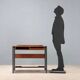 Vintage mahogany veneer hairdresser design Italy 1960s