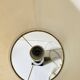 Vintage 70s metal and marble lamp