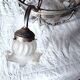 large chandelier 1900 in silvered metal