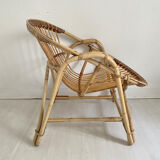 Vintage rattan armchair 1960