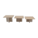 Set of 3 italian travertine coffee or side tables, 1980s