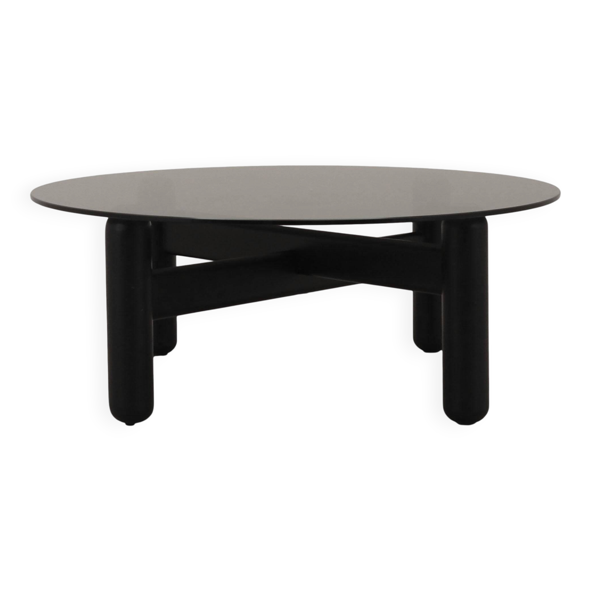 Italian smoked glass coffee table, 1990s