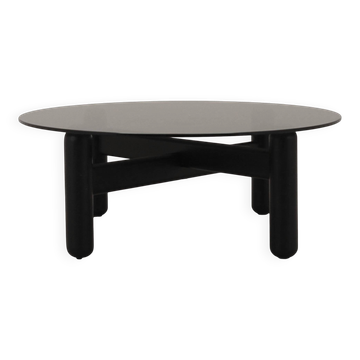 Italian smoked glass coffee table, 1990s