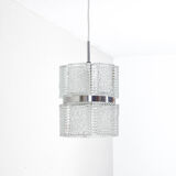 Mid Century Modern Textured Crystal Kaiser Chandelier , Germany 1960