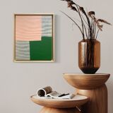 Pink On Green - original artwork