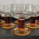 Set of 6 vintage glasses from the 70s France