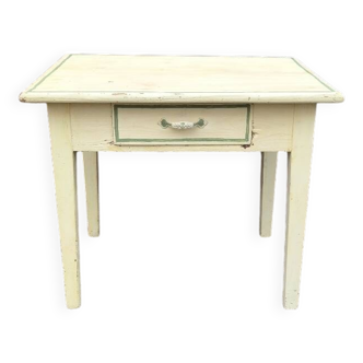 Yellow and green patinated coffee table by a local artist