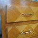 Vintage chest of drawers, compass legs, light wood