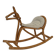 Vintage rattan rocking horse for a 1960s nursery design