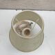 Old molded glass lamp + shade cream & gold 70s vintage