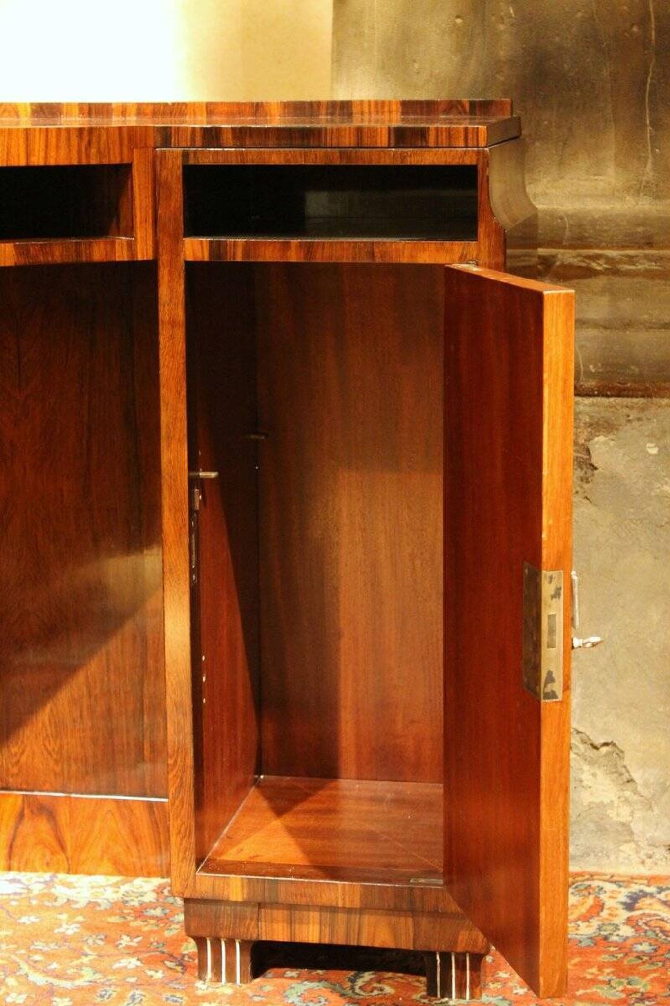 Art Deco Veneer Writing Desk or Vanity Table, 1920s