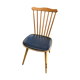 Chaise Baumann modèle menuet assise simili cuir noir