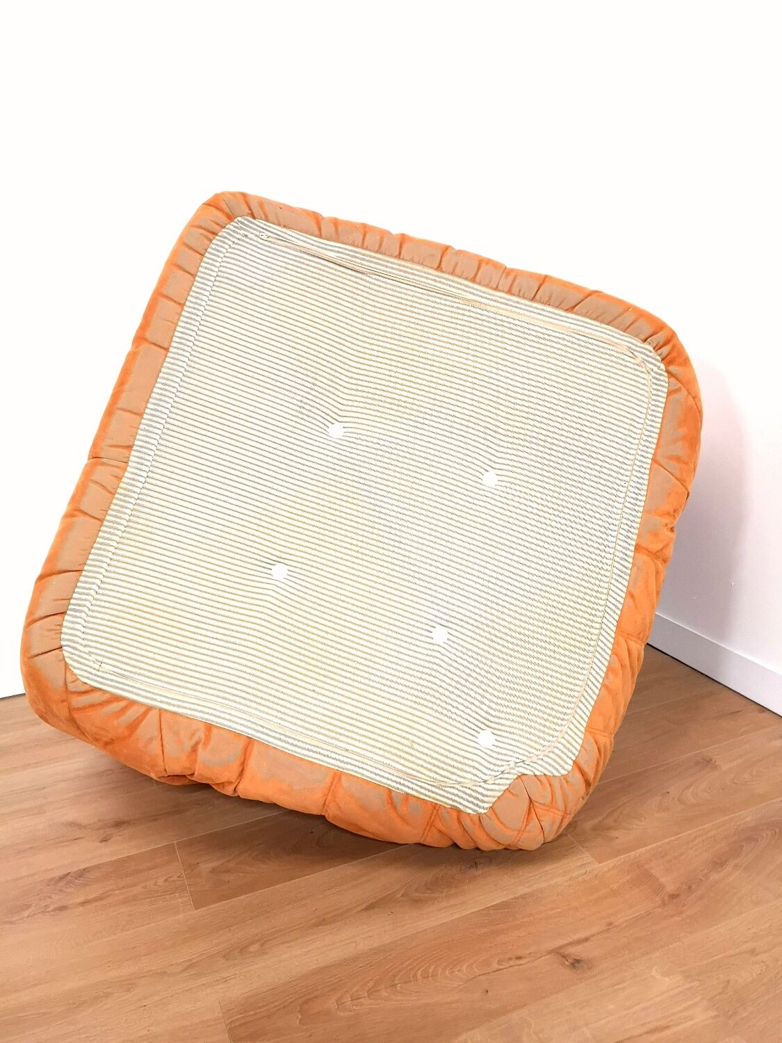 Togo corner armchair in "peach skin" by Michel Ducaroy for Ligne Roset