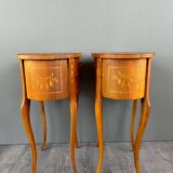 Pair of Louis XV Style Bedside Tables, Late 19th Century