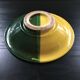 Plat creux bicolore jaune et vert