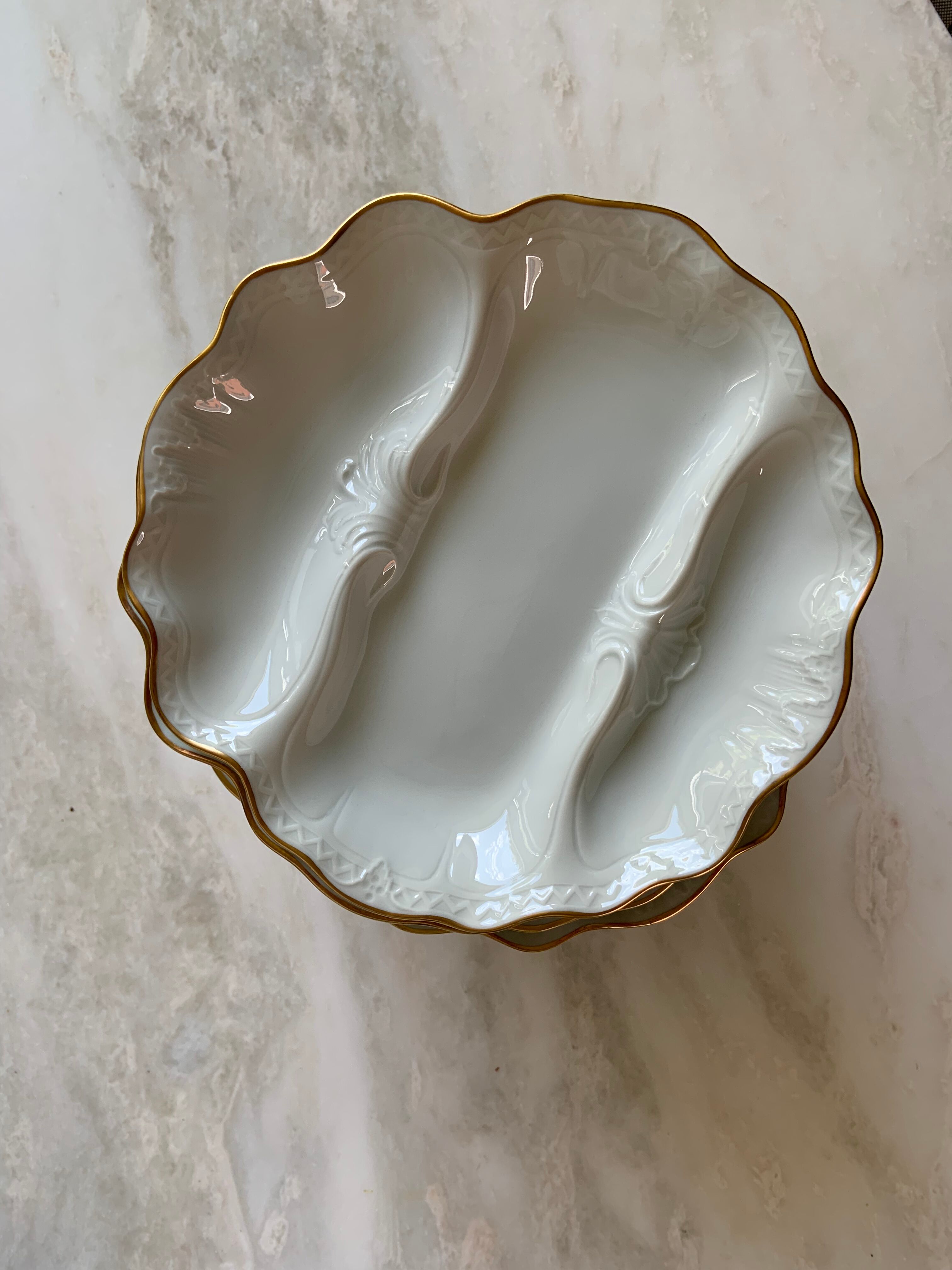 12 asparagus plates Limoges