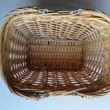 Wicker basket with handles