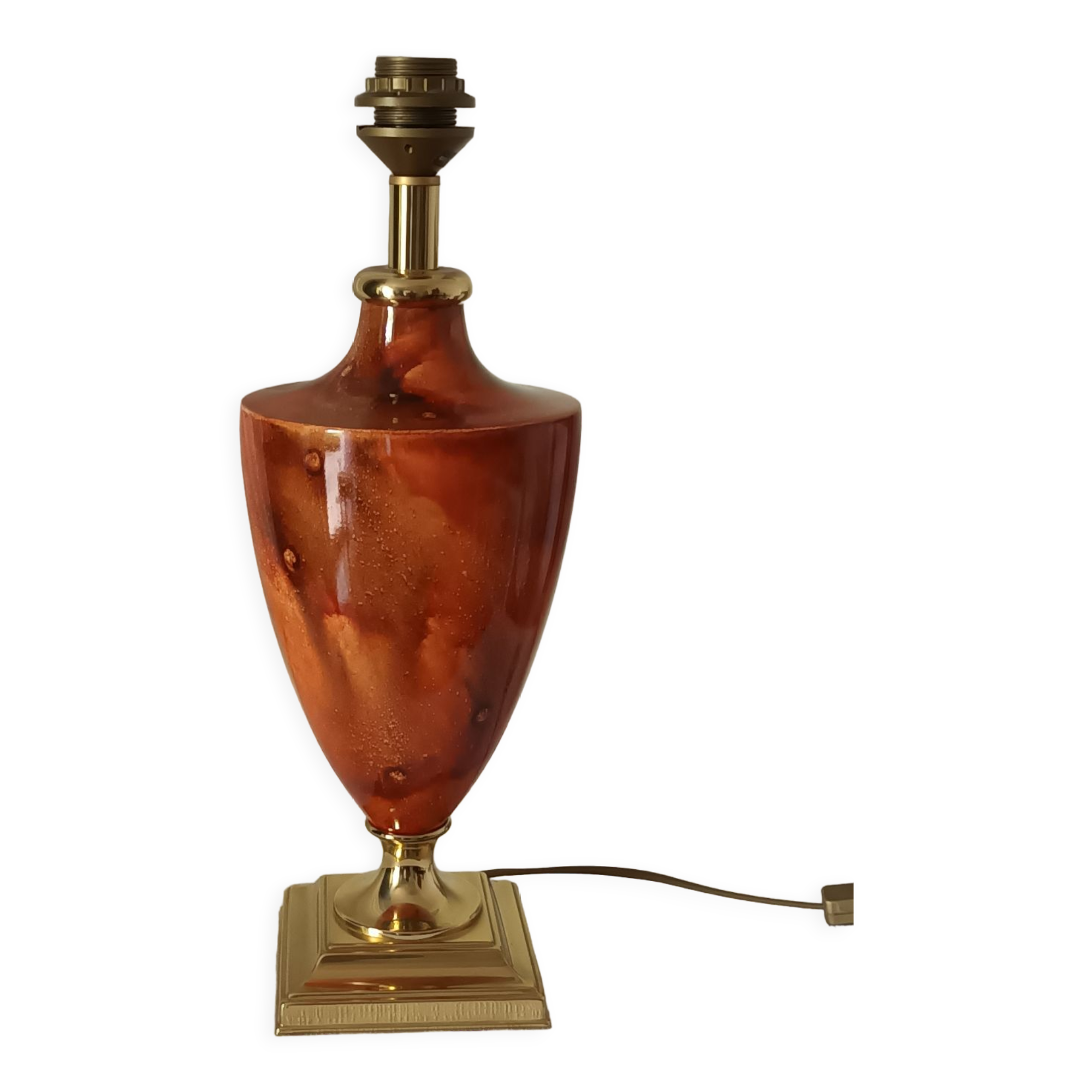 Vintage ceramic baluster lamp foot