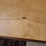 Poplar wood table with marquetry