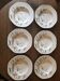6 assiettes creuses en faïence potensa espagnole vintage