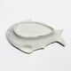Set of 8 Italian fish plates in Barbotine ceramic.
