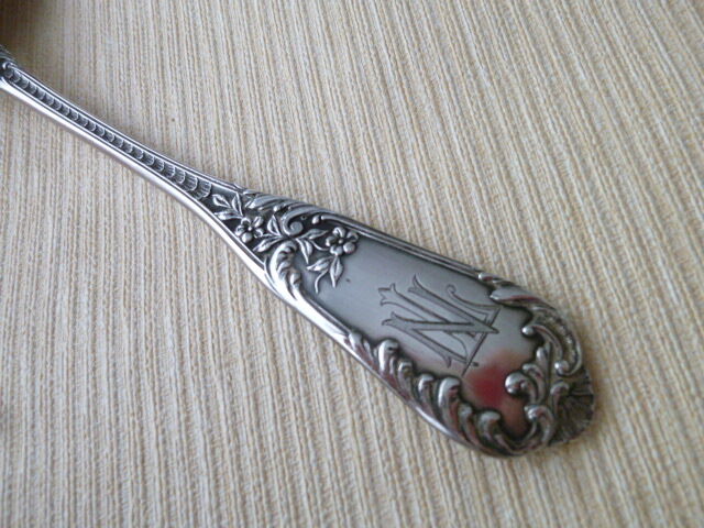 Old garbage collector XIX th silver metal Boulenger Monogrammed LM
