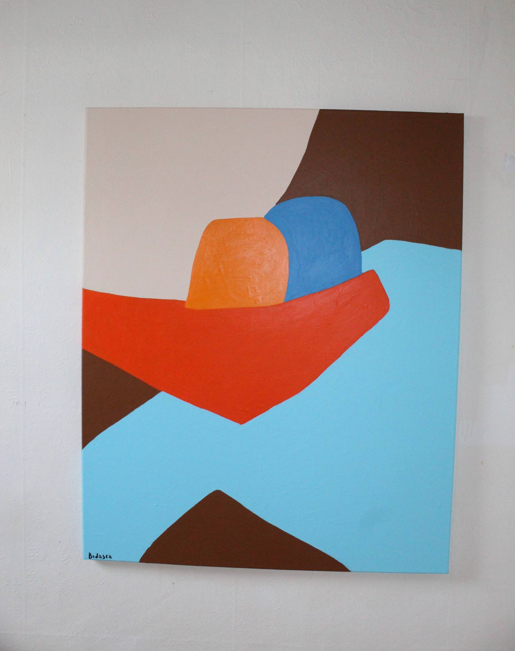 Figurative painting "in your arms" celestial
