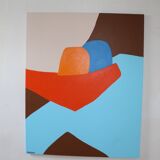 Figurative painting "in your arms" celestial