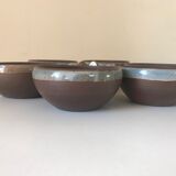 Lot de 6 coupes vintage grès par Roger Jacques
