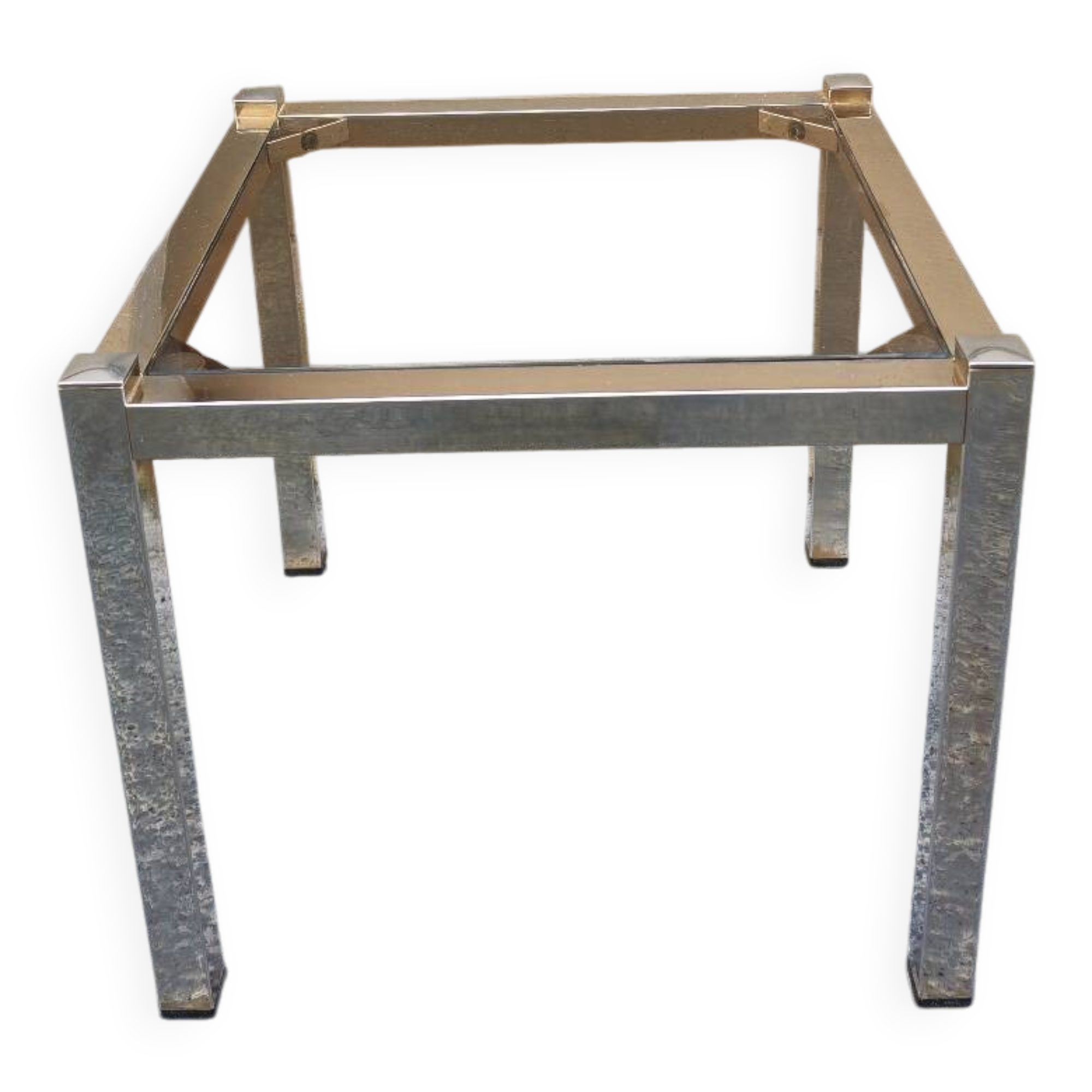 Table basse chromé vintage 1970