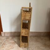 Vintage wicker wall shelf