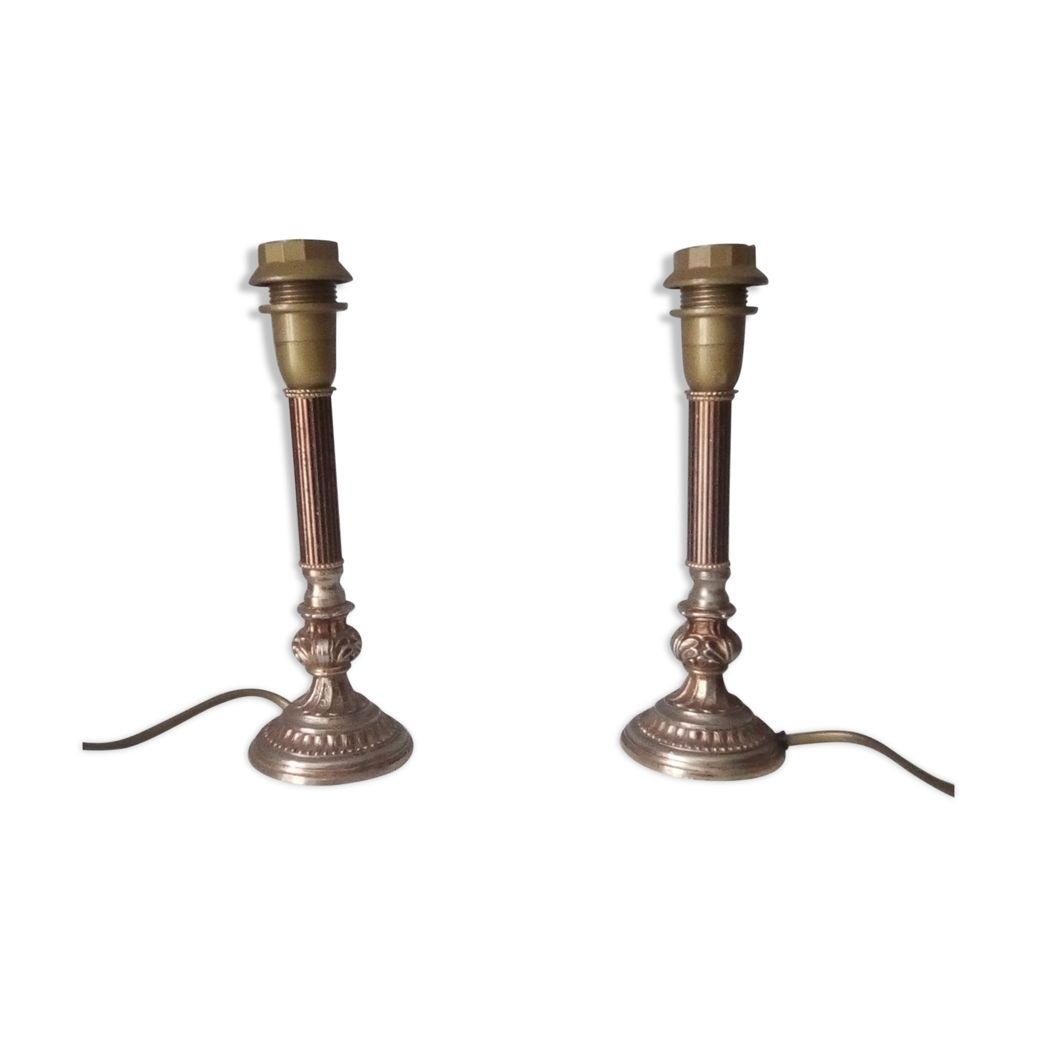 Pair of vintage brass lamps 60/70
