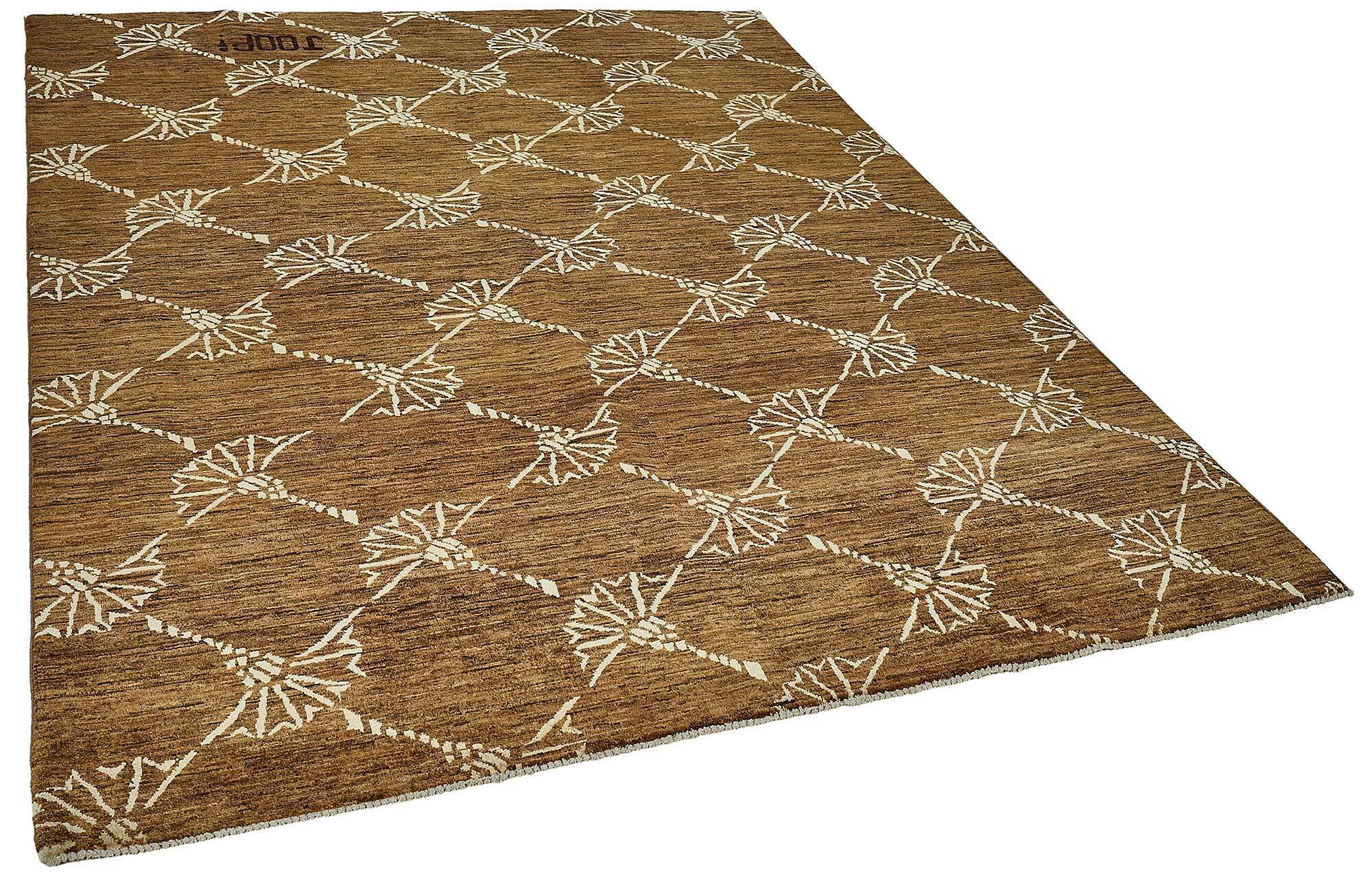 Turkish Handknotted Wool Oushak Rug 197 cm x 254 cm