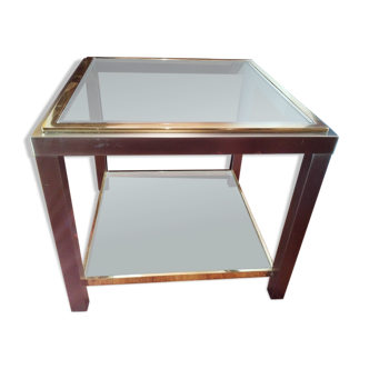 Belgo Chrom brass side table, 1980