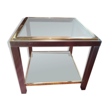Belgo Chrom brass side table, 1980