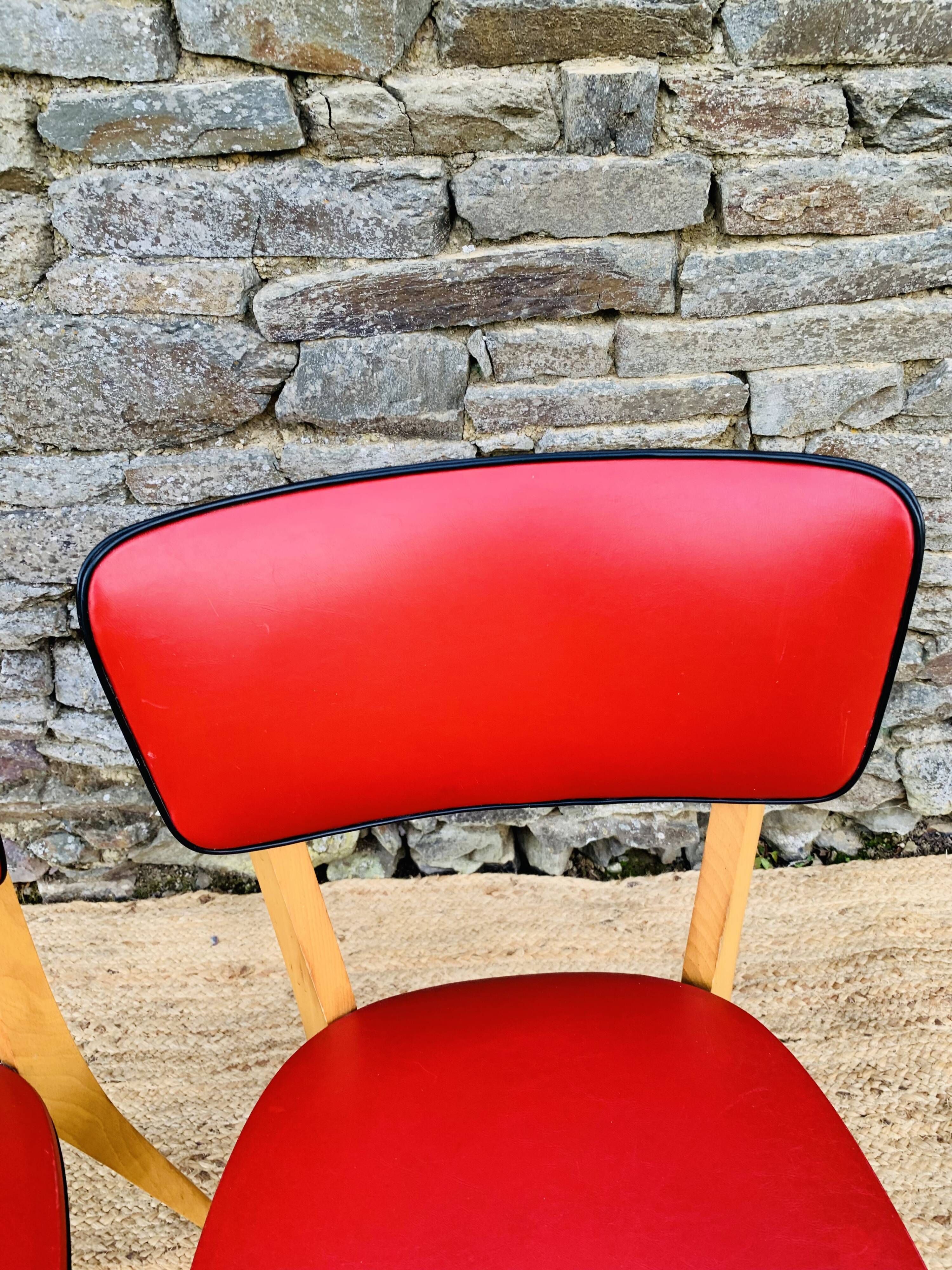 Pair of red chairs
