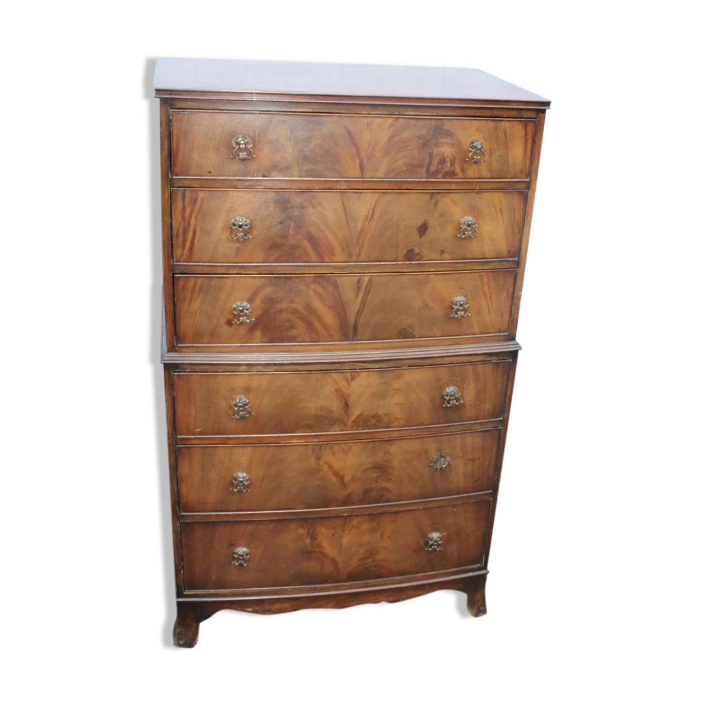 Mahogany chest on chest