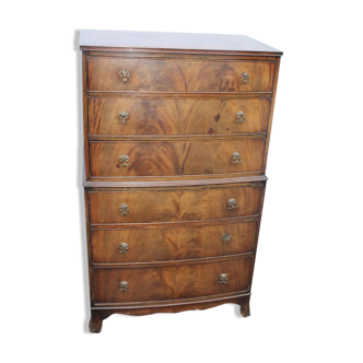 Mahogany chest on chest