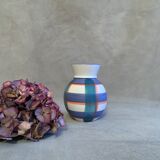 Vase tartan teinte bleu vert