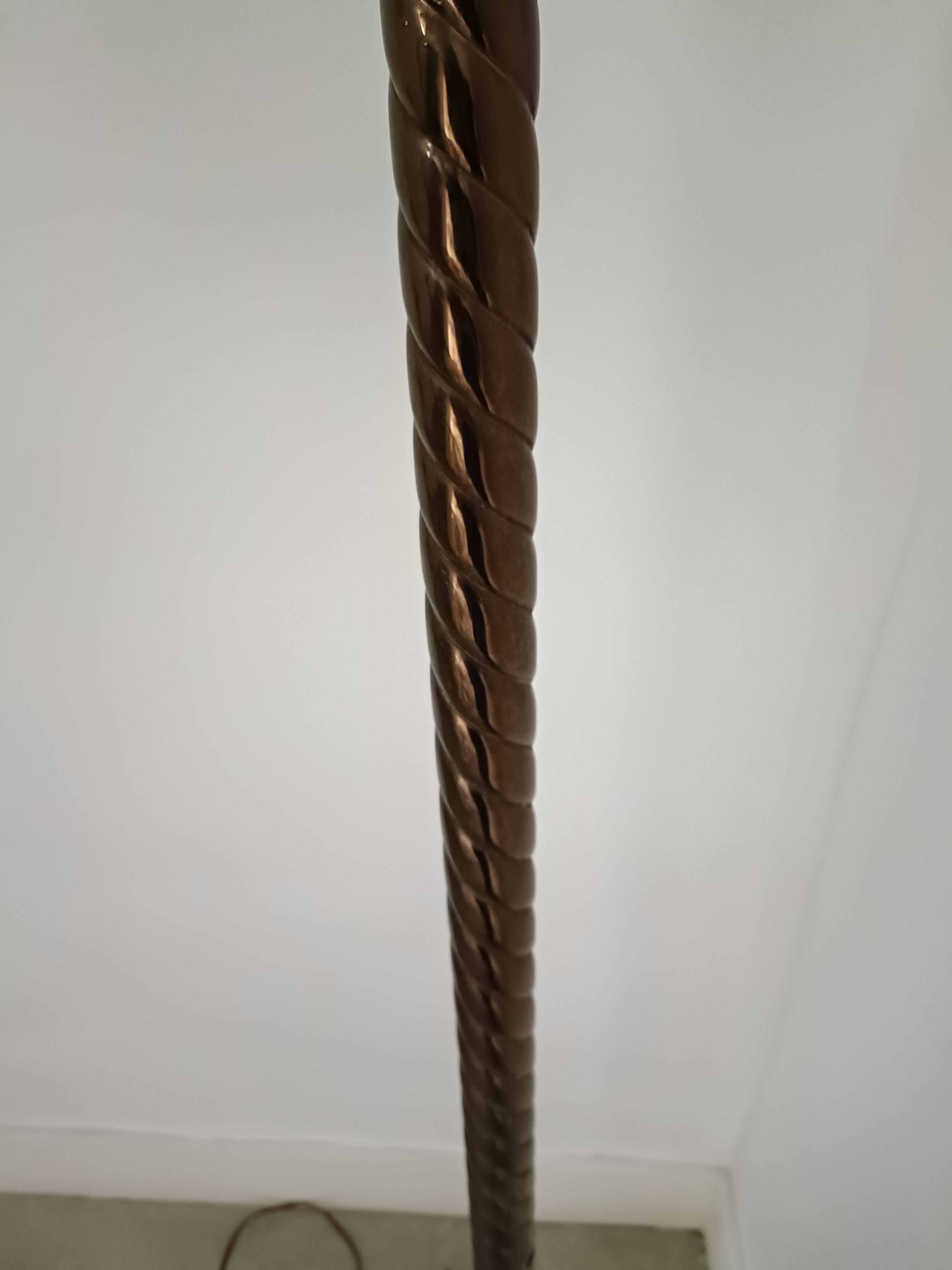 Old brass floor lamp